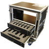 Custom 5u Sennheiser 200 Mic Kit Sleeved Rack Flight Case for Sennheiser 2000 Series Wireless Radio Mic 